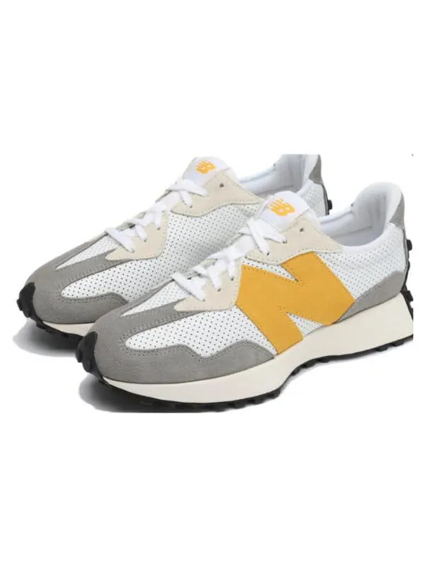 Кроссовки 327 New Balance — изображение 2 из 4, белый/серый/оранжевый