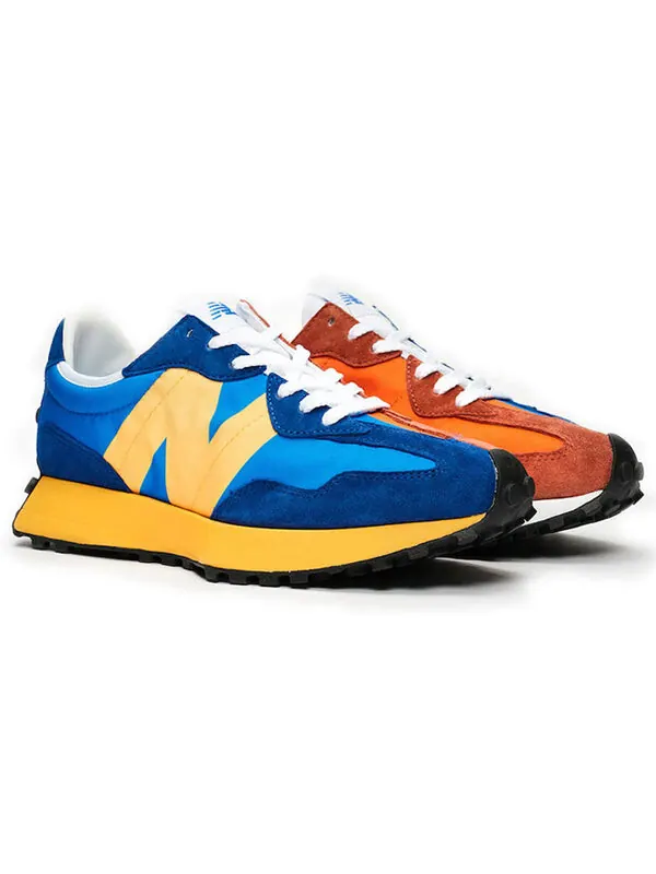 Кроссовки 327 New Balance — изображение 3 из 4, синий/оранжевый