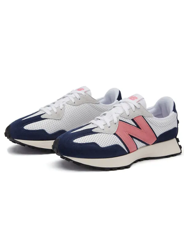 Кроссовки 327 New Balance — изображение 2 из 4, белый/синий/розовый