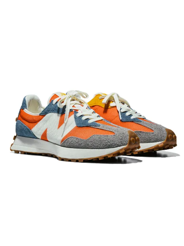 Кроссовки 327 New Balance — изображение 2 из 4, синий/оранжевый