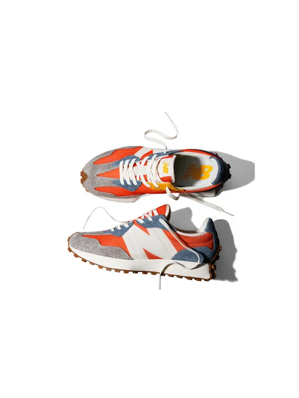 Кроссовки 327 New Balance — изображение 4 из 4, синий/оранжевый