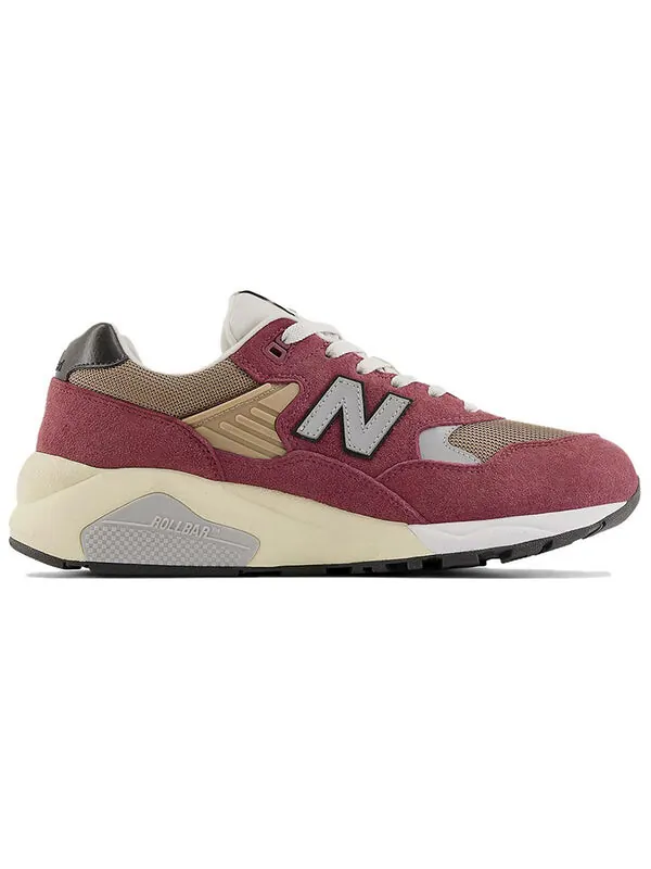 Кроссовки 580 New Balance — изображение 2 из 4, бордовый/белый