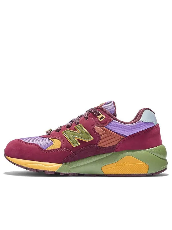 Кроссовки бродячие крысы x 580 New Balance — изображение 2 из 4, винный красный
