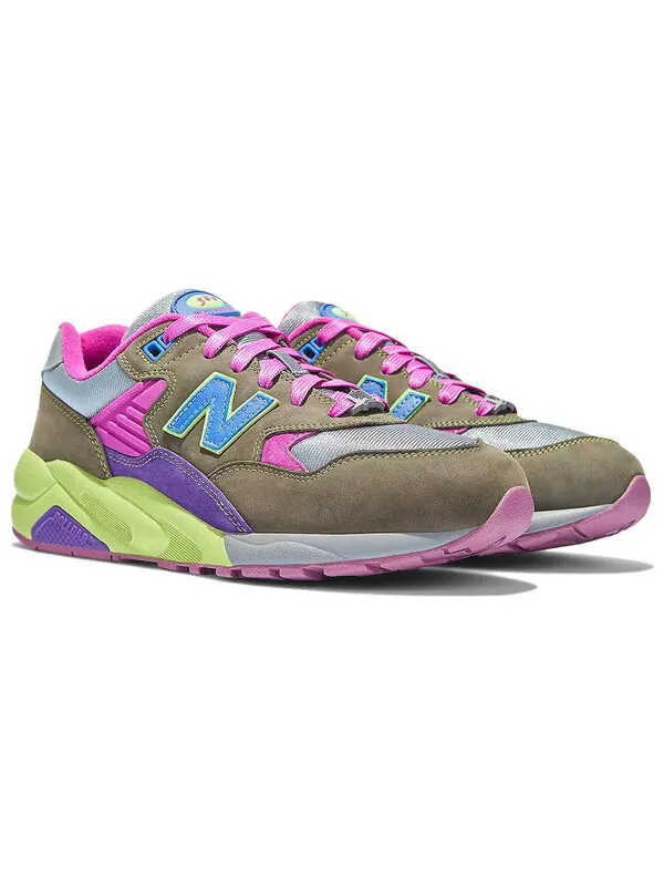 Кроссовки x Stray Rats 580 дань уважения 2007 году New Balance — изображение 3 из 4, розовый/зеленый
