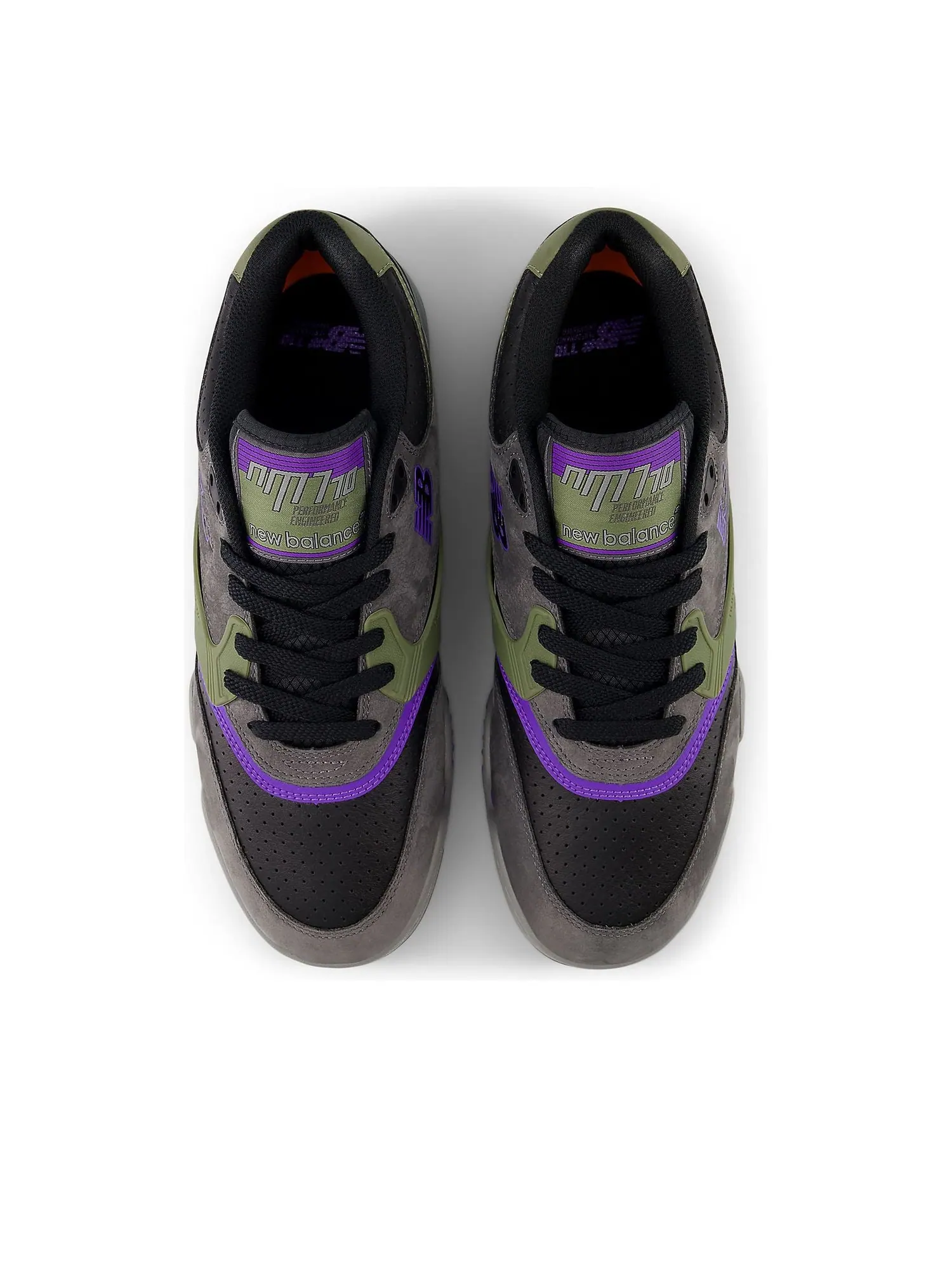 Кроссовки New Balance NB Numeric 770 'Grey Black Purple' — изображение 2 из 6, серый/черный/фиолетовый