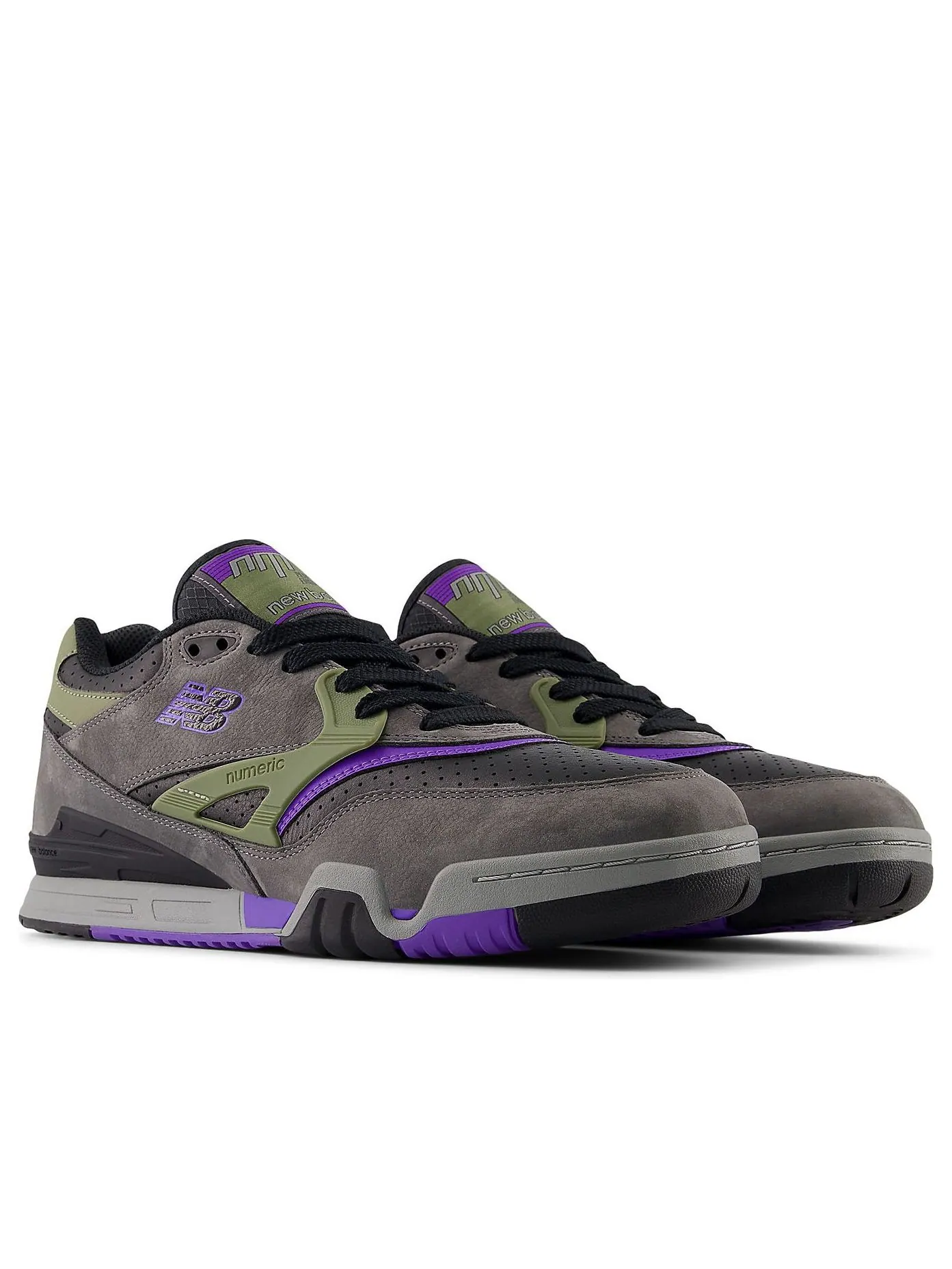Кроссовки New Balance NB Numeric 770 'Grey Black Purple' — изображение 3 из 6, серый/черный/фиолетовый