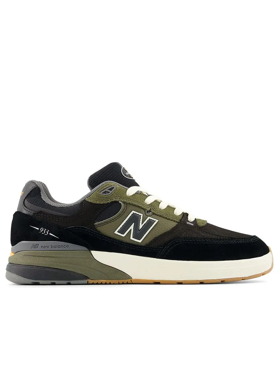 Кроссовки New Balance Numeric 933 'Andrew Reynolds Black Olive' — изображение 2 из 6, черный