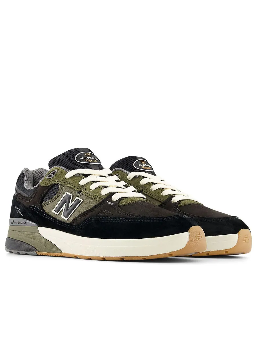 Кроссовки New Balance Numeric 933 'Andrew Reynolds Black Olive' — изображение 3 из 6, черный
