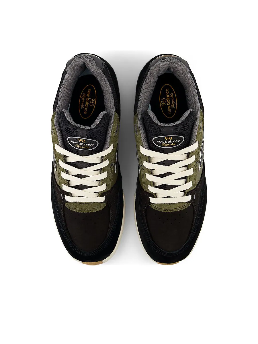 Кроссовки New Balance Numeric 933 'Andrew Reynolds Black Olive' — изображение 4 из 6, черный