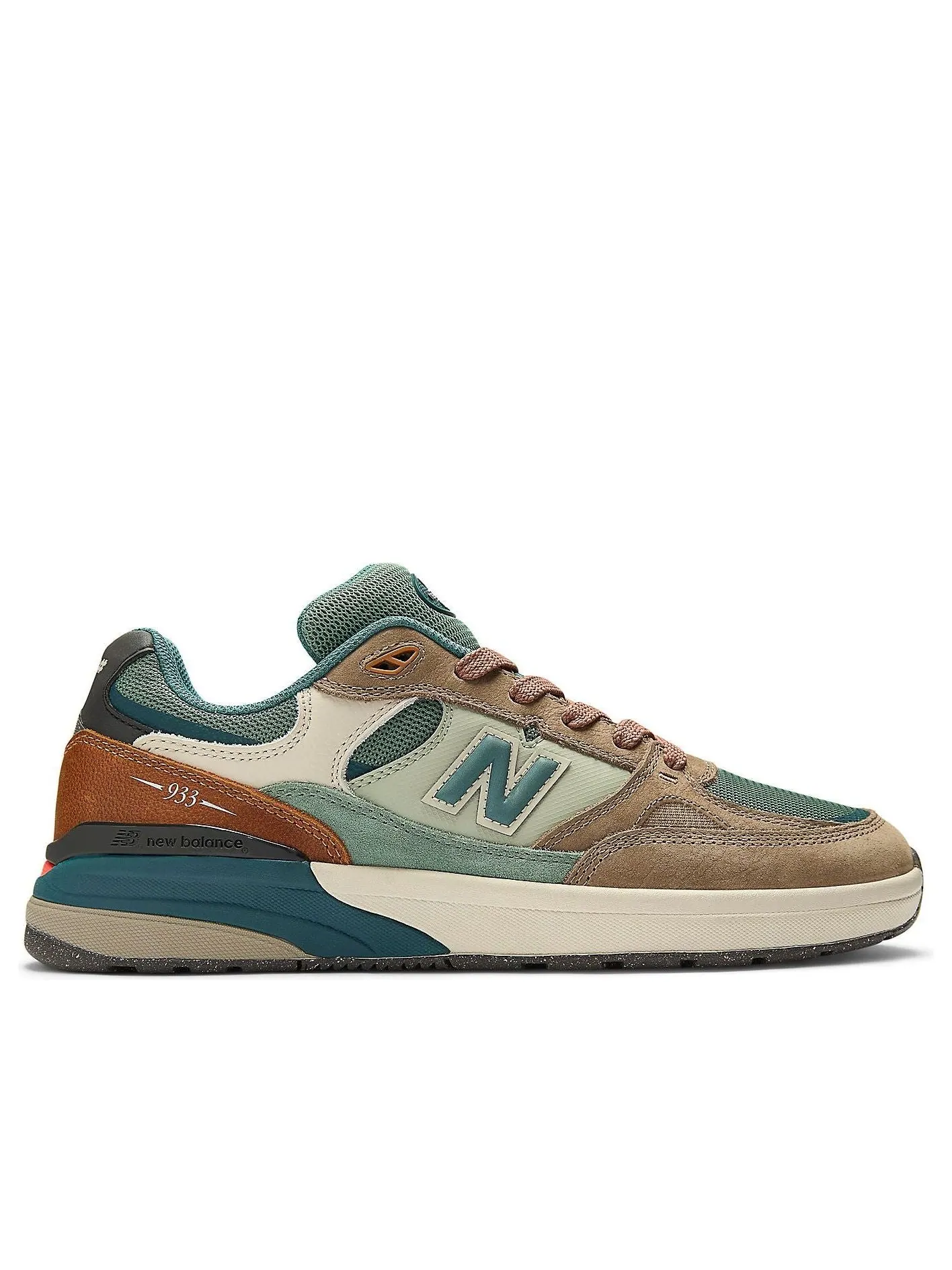 Кроссовки New Balance x Andrew Reynolds 933 'Mushroom New Spruce' — изображение 2 из 6, оливковый зеленый