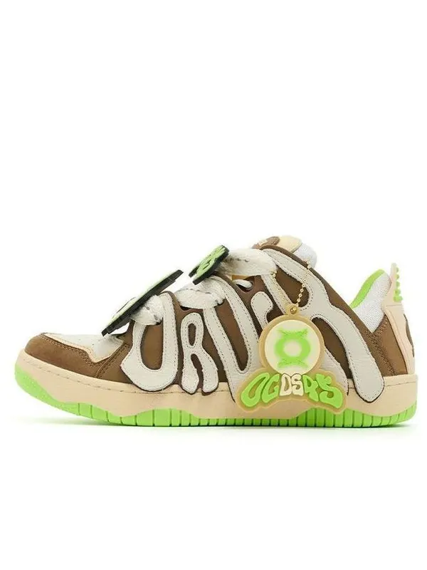 Кроссовки x s45 skater/001 'brown green' Old Order — зеленый