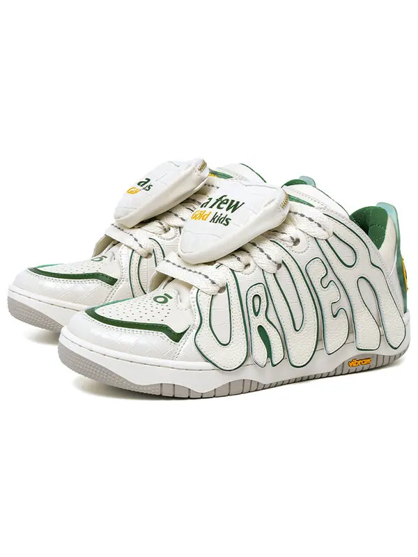 Кроссовки x afgk skater/001 'green' Old Order — изображение 3 из 4, белый/зеленый