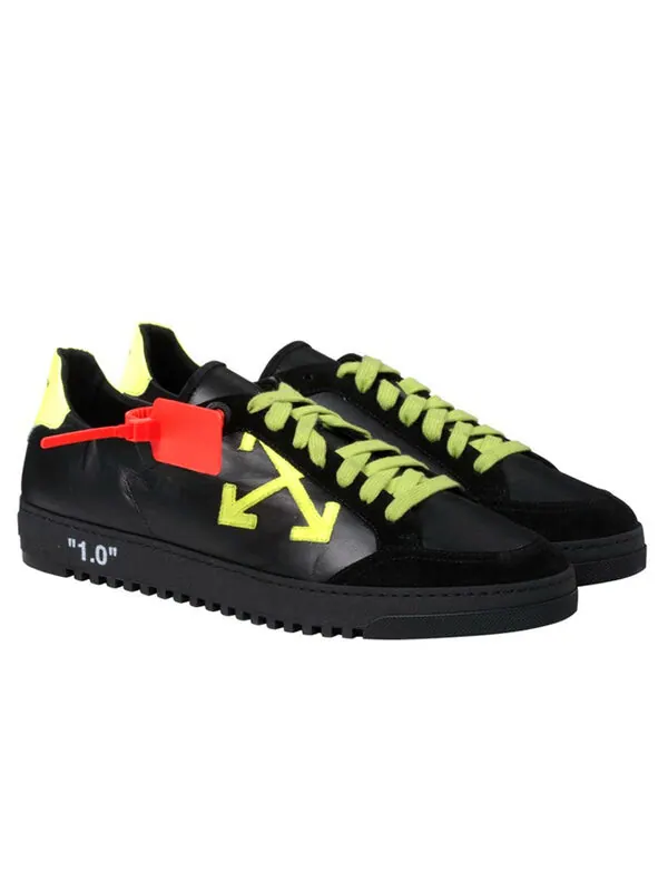 Кроссовки 2.0 'black fluo yellow' Off-White — изображение 3 из 4, черный