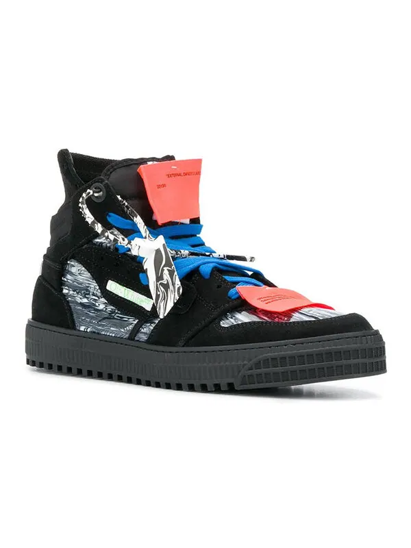 Кроссовки off-court high 'black optical white' Off-White — изображение 2 из 4, черный