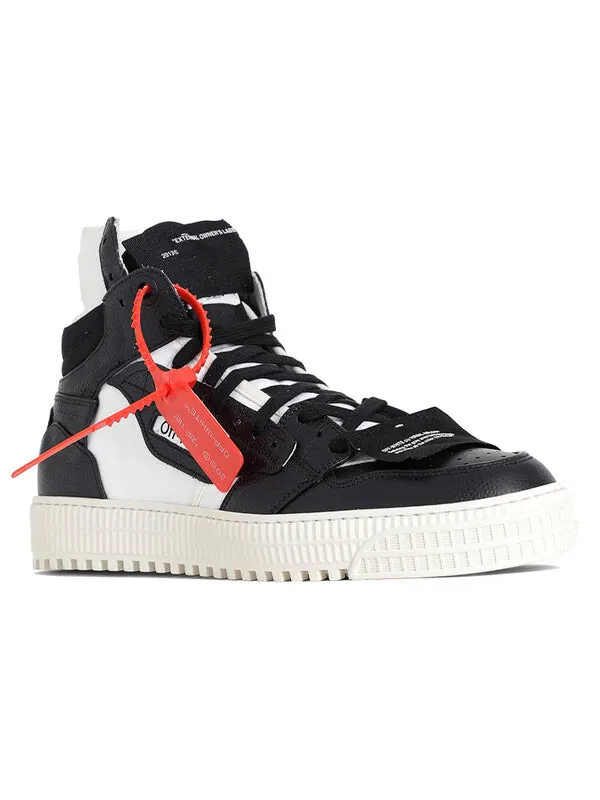 Кроссовки off-court high-top skate shoe black/yellow Off-White — изображение 3 из 4, белый
