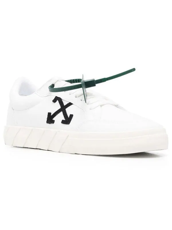 Кроссовки vulcanized low canvas 'white black orange' Off-White — изображение 2 из 4, белый/черный/оранжевый