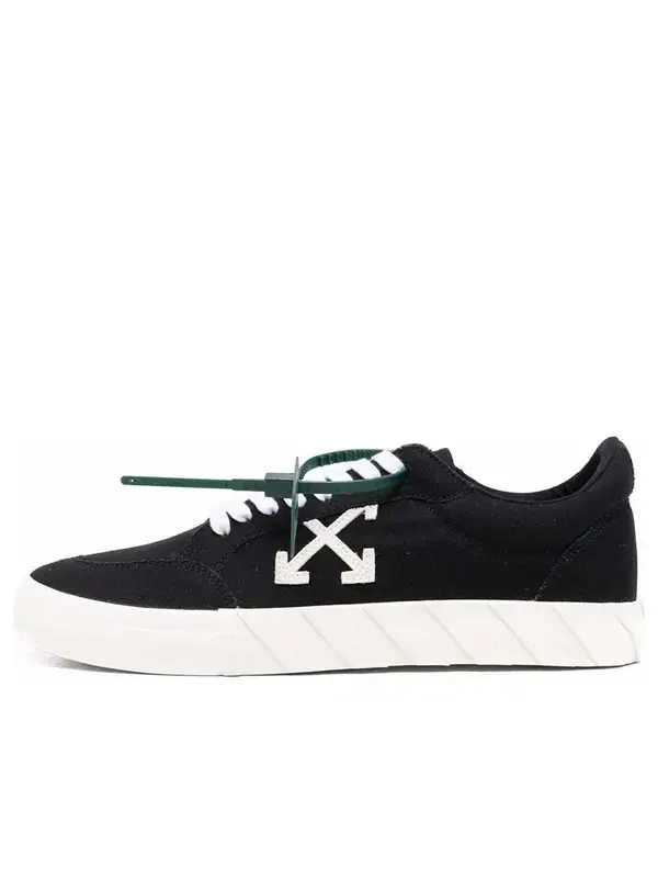 Кроссовки low vulcanized canvas sneaker 'black white orange' Off-White — изображение 1 из 4, черный/белый/оранжевый