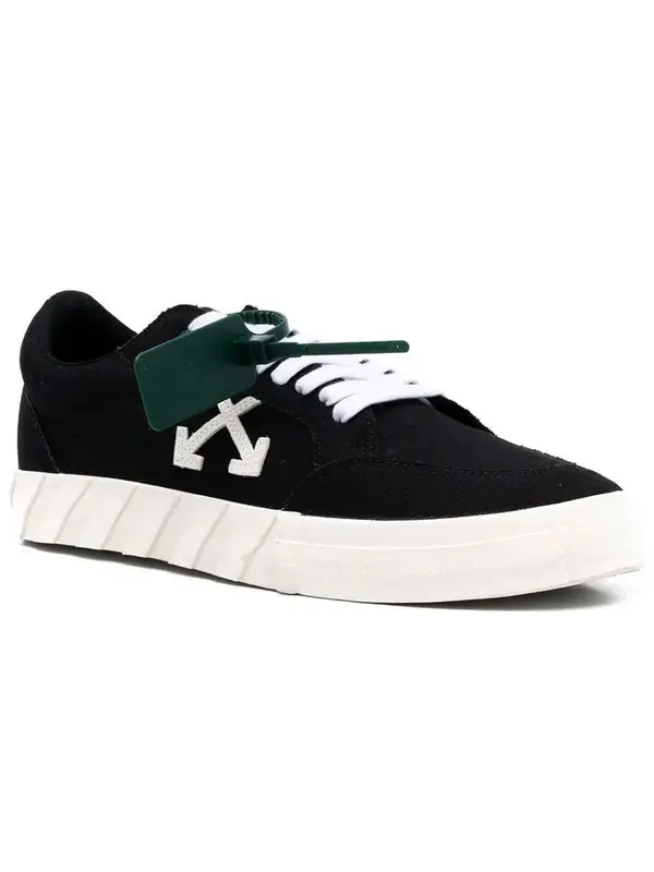 Кроссовки low vulcanized canvas sneaker 'black white orange' Off-White — изображение 2 из 4, черный/белый/оранжевый