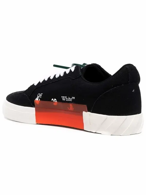 Кроссовки low vulcanized canvas sneaker 'black white orange' Off-White — изображение 3 из 4, черный/белый/оранжевый