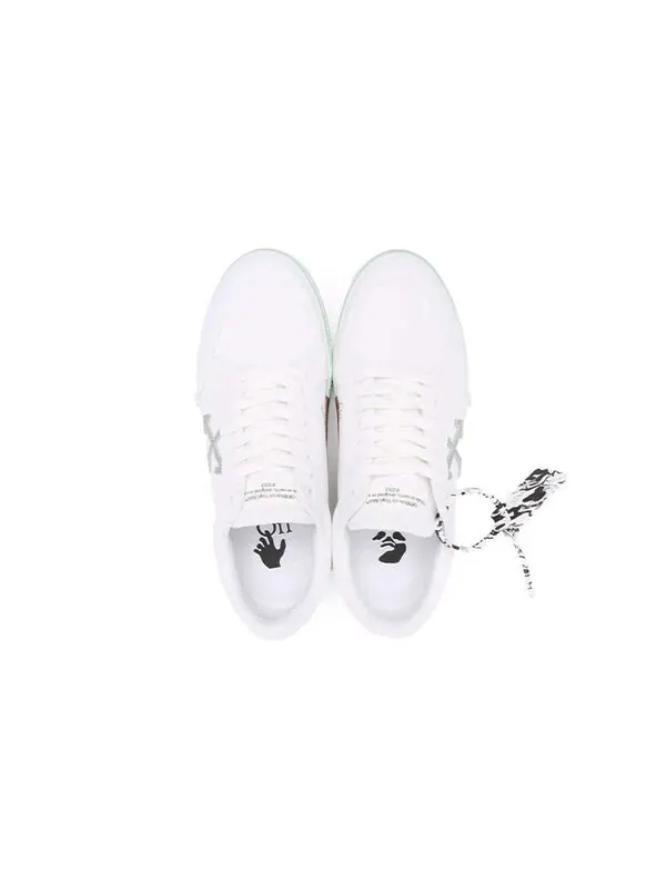 Кроссовки low vulcanized canvas sneaker 'white green orange' Off-White — изображение 3 из 4, белый/зеленый/оранжевый