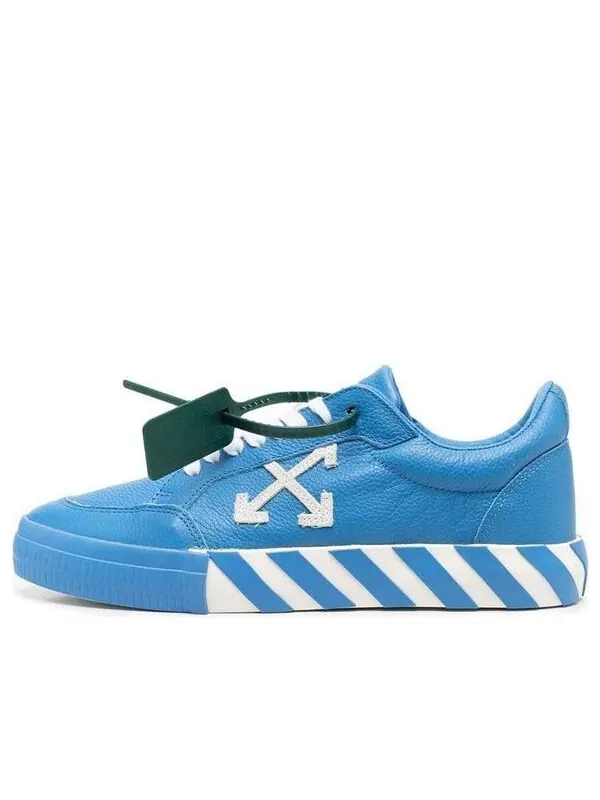 Кроссовки low vulcanized leather trainers 'blue white green' Off-White — изображение 1 из 4, синий/белый/зеленый