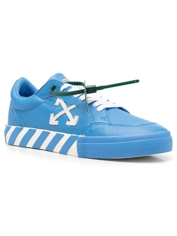 Кроссовки low vulcanized leather trainers 'blue white green' Off-White — изображение 2 из 4, синий/белый/зеленый
