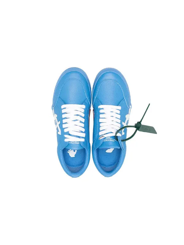 Кроссовки low vulcanized leather trainers 'blue white green' Off-White — изображение 3 из 4, синий/белый/зеленый