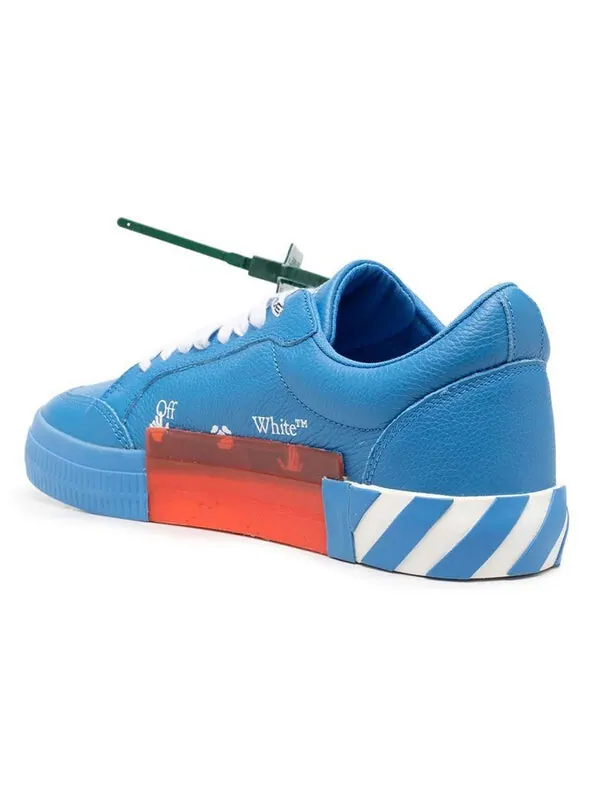 Кроссовки low vulcanized leather trainers 'blue white green' Off-White — изображение 4 из 4, синий/белый/зеленый