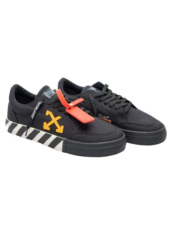 Кроссовки vulcanized low canvas 'black orange white' Off-White — изображение 2 из 3, черный/оранжевый/белый