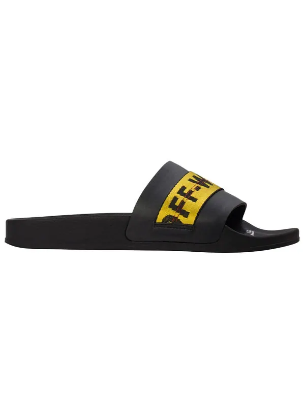 Сандалии industrial sliders 'black' Off-White — изображение 2 из 3, черный