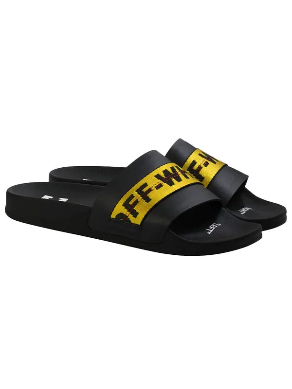 Сандалии industrial sliders 'black' Off-White — изображение 3 из 3, черный