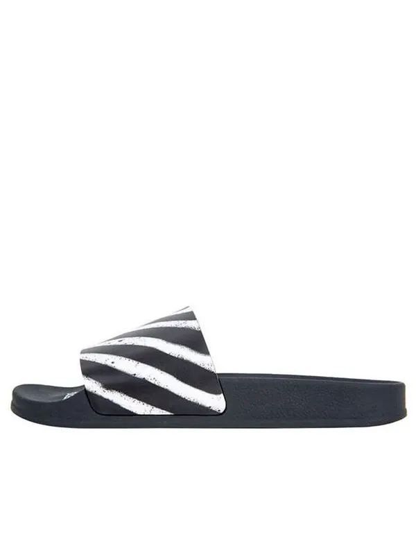 Сандалии sliders 'graffiti - black white' 2020 Off-White — изображение 1 из 4, черный