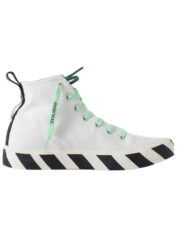 Кроссовки mid-top vulcanized canvas sneaker 'white blue green black' Off-White — изображение 2 из 4