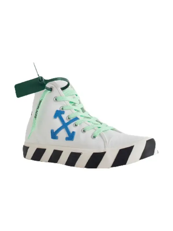 Кроссовки mid-top vulcanized canvas sneaker 'white blue green black' Off-White — изображение 3 из 4