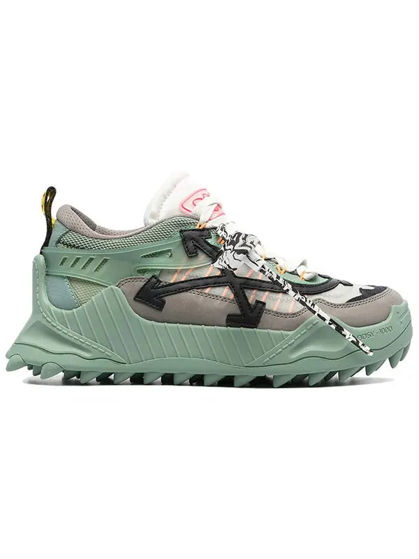 Кроссовки odsy-1000 wear-resistant running shoes black/green Off-White — изображение 2 из 4, черный/зеленый