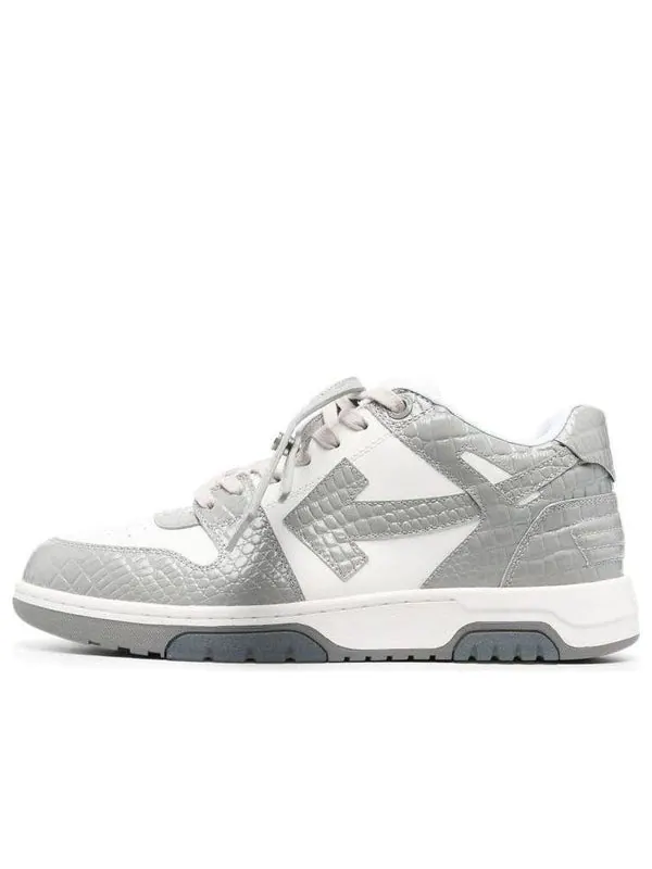 Кроссовки out of office croco print sneaker 'grey white' Off-White — изображение 1 из 4, серый/белый