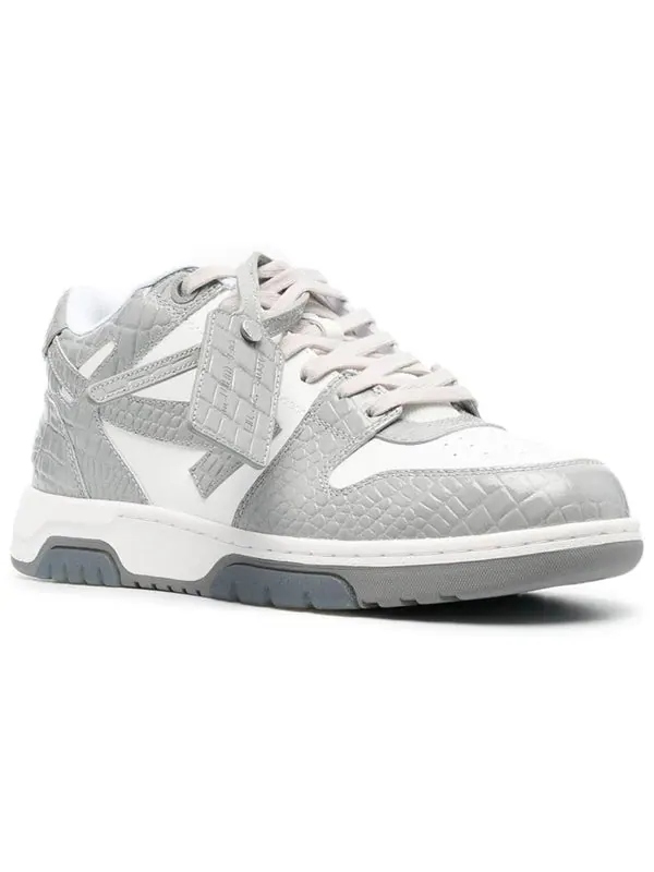 Кроссовки out of office croco print sneaker 'grey white' Off-White — изображение 2 из 4, серый/белый