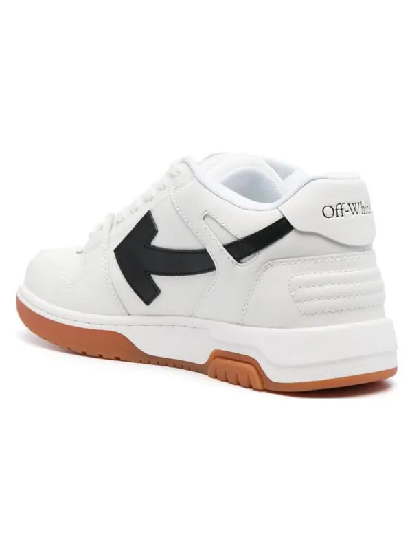 Кроссовки out of office low leather sneaker 'white black' Off-White — изображение 2 из 3, белый/черный
