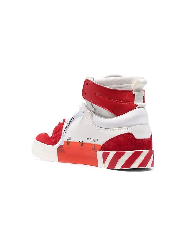 Кроссовки vulcanized high-top 'red white' Off-White — изображение 3 из 4, красный/белый