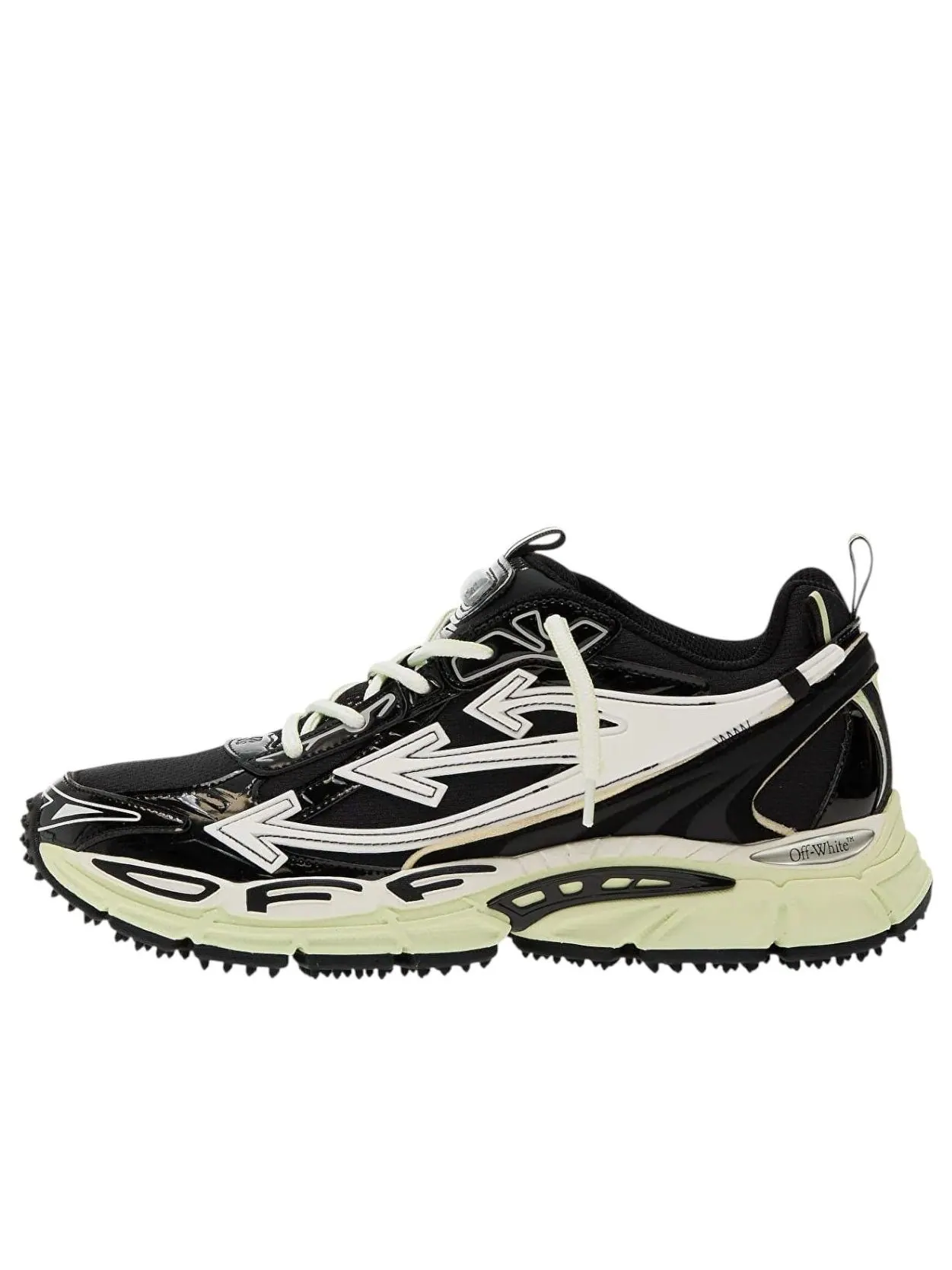 Кроссовки Off-White Be Right Back 'Black Lime' — изображение 1 из 5, черный