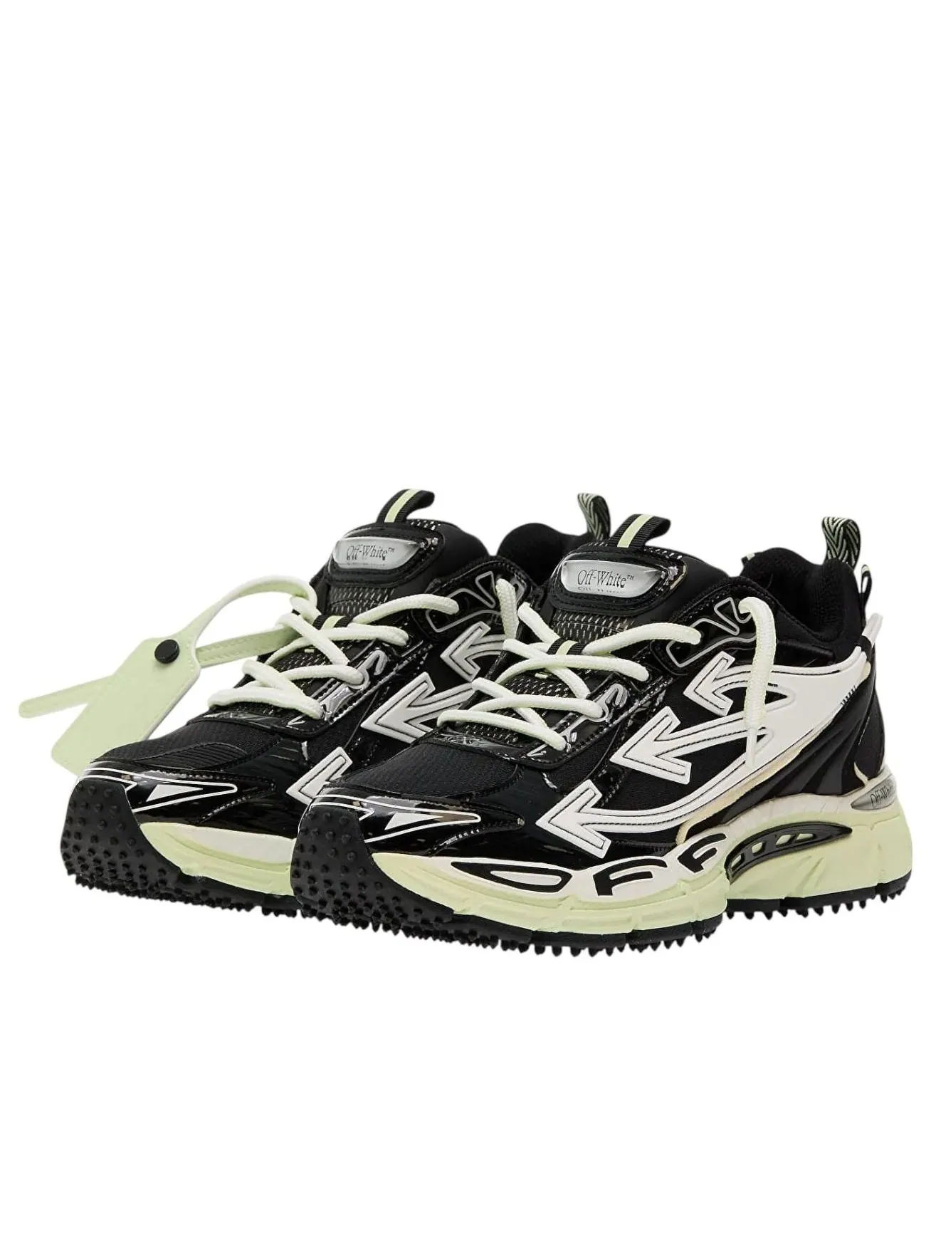 Кроссовки Off-White Be Right Back 'Black Lime' — изображение 2 из 5, черный