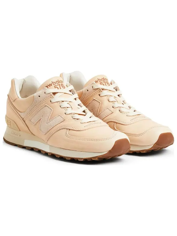 Кроссовки 576 made in england 'veg tan' New Balance — изображение 3 из 4, бежевый/белый