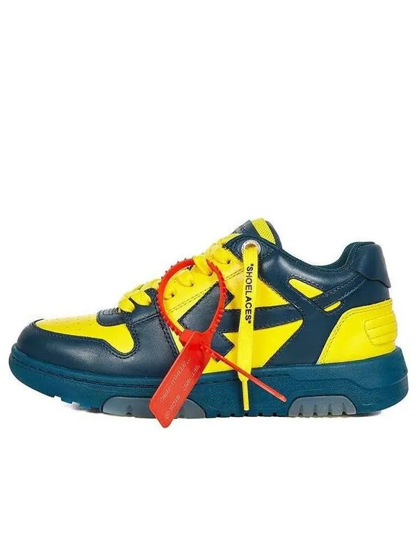 Кроссовки out of office low sneakers blue/yellow Off-White — изображение 1 из 3, синий/желтый