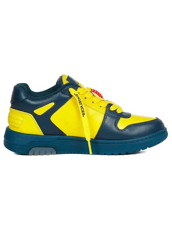 Кроссовки out of office low sneakers blue/yellow Off-White — изображение 2 из 3, синий/желтый