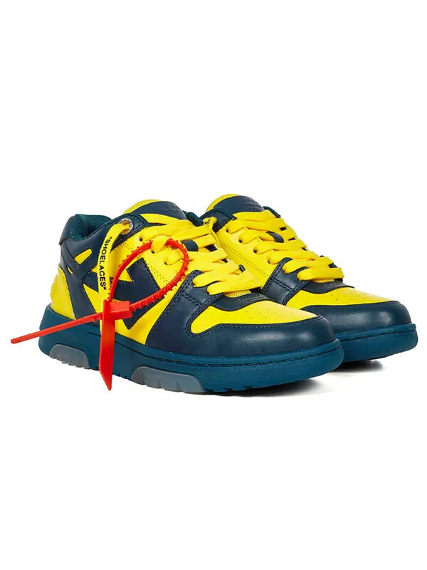 Кроссовки out of office low sneakers blue/yellow Off-White — изображение 3 из 3, синий/желтый