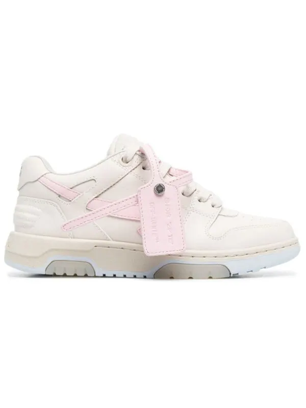 Кроссовки off-thite out of office arrow-motif low-top sneakers pink Off-White — изображение 2 из 4, кремовый/розовый