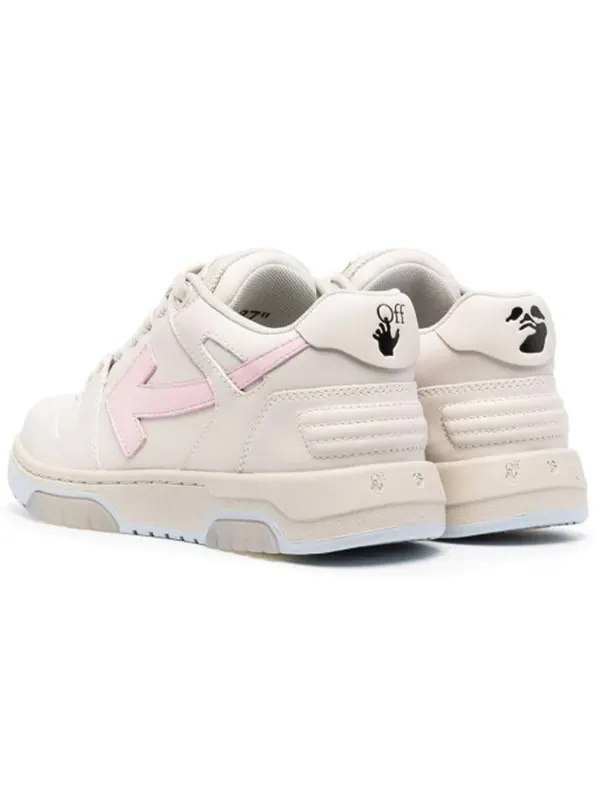Кроссовки off-thite out of office arrow-motif low-top sneakers pink Off-White — изображение 4 из 4, кремовый/розовый
