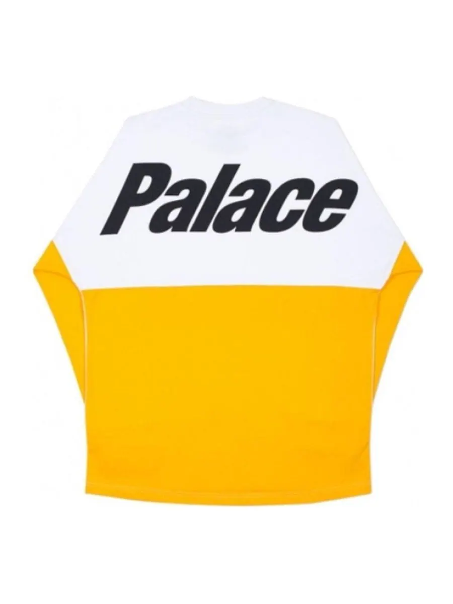 Кроссовки Palace Splitter Longsleeve T-shirt 'Yellow White' — изображение 1 из 2, желтый