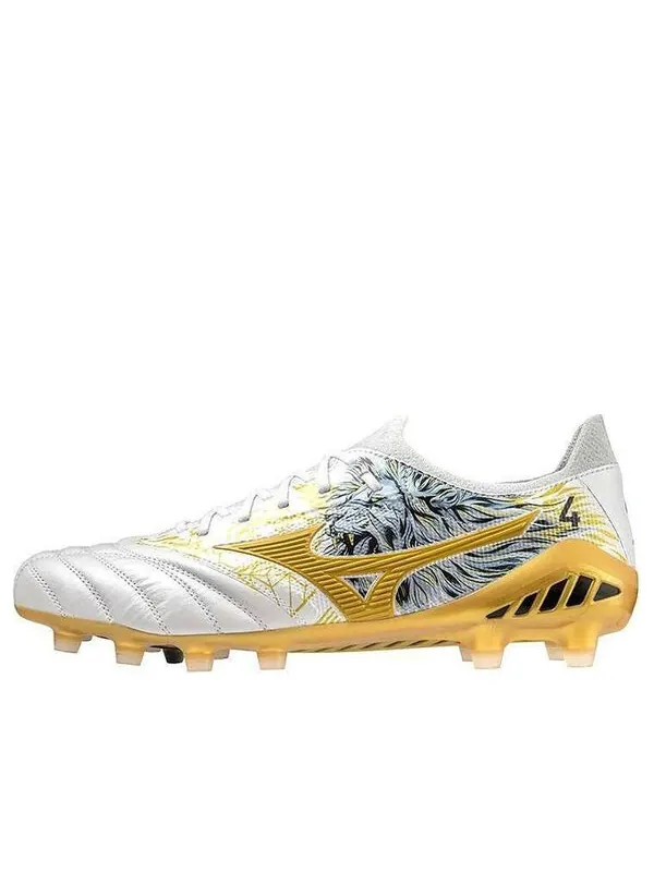 Кроссовки sergio ramos x morelia neo 3 beta sr4 'lion and wolves' Mizuno — изображение 1 из 4, белый/золотистый
