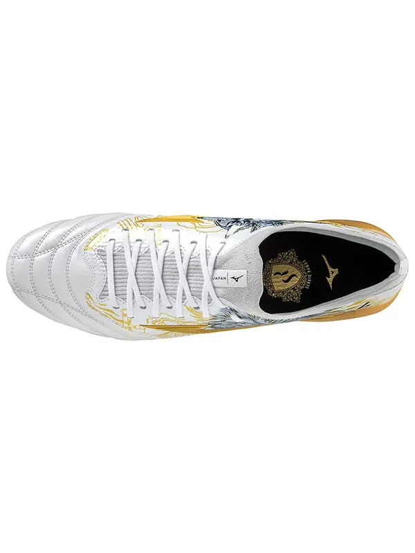 Кроссовки sergio ramos x morelia neo 3 beta sr4 'lion and wolves' Mizuno — изображение 3 из 4, белый/золотистый